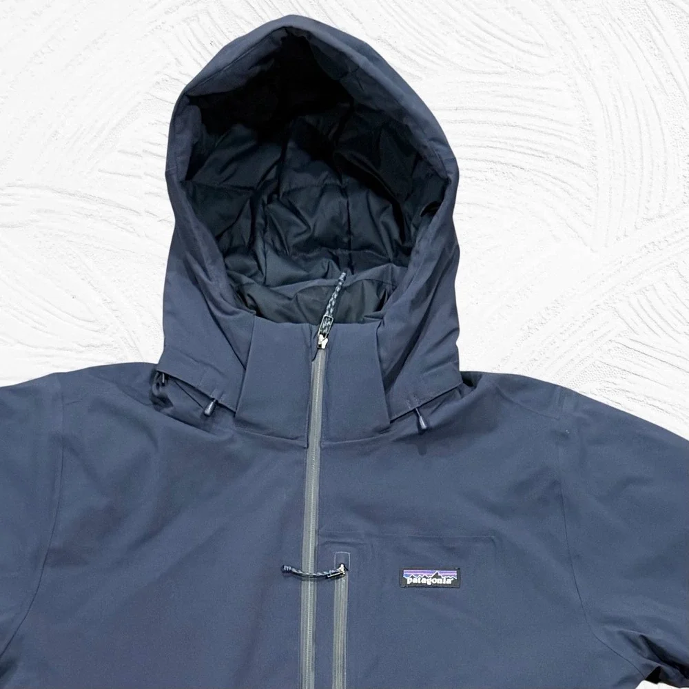 Patagonia Men's Medium Quandary Insulated Jacket Blue Removable Hood
